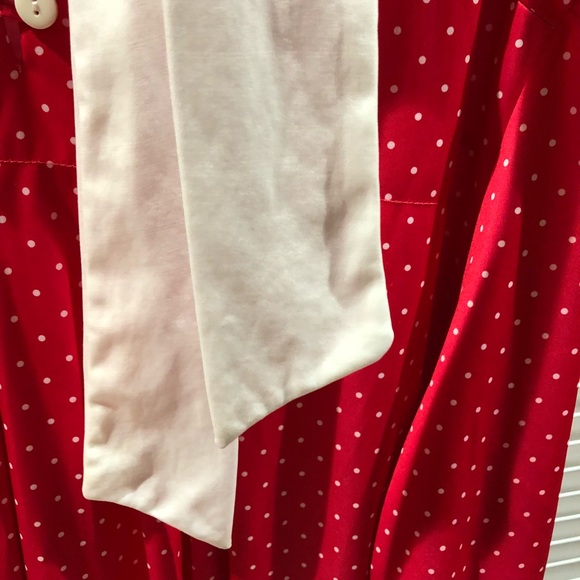 Vintage Red Polka Dot Dress Bridge Gate SZ 4X #545 - Picture 7 of 8